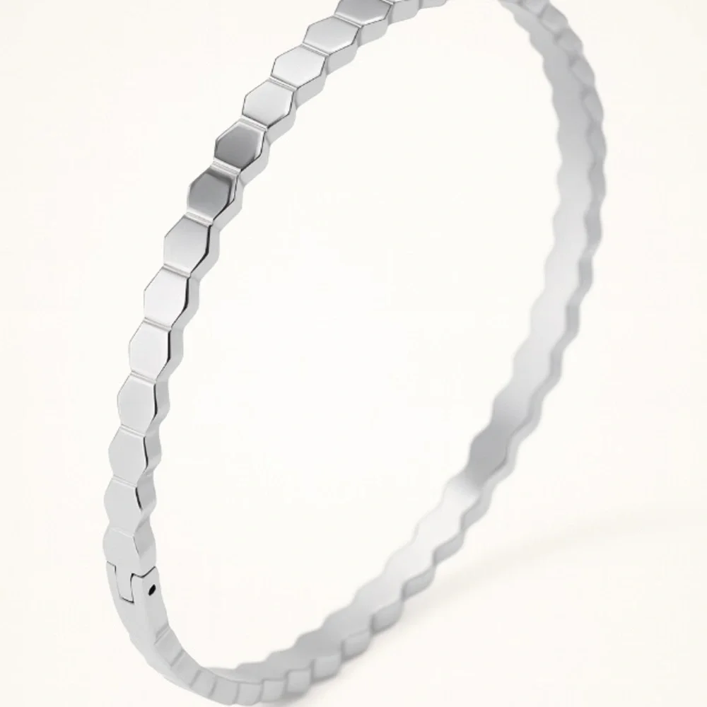 Antian Accessories™ Geometric Stainless Steel Bangle Bracelet